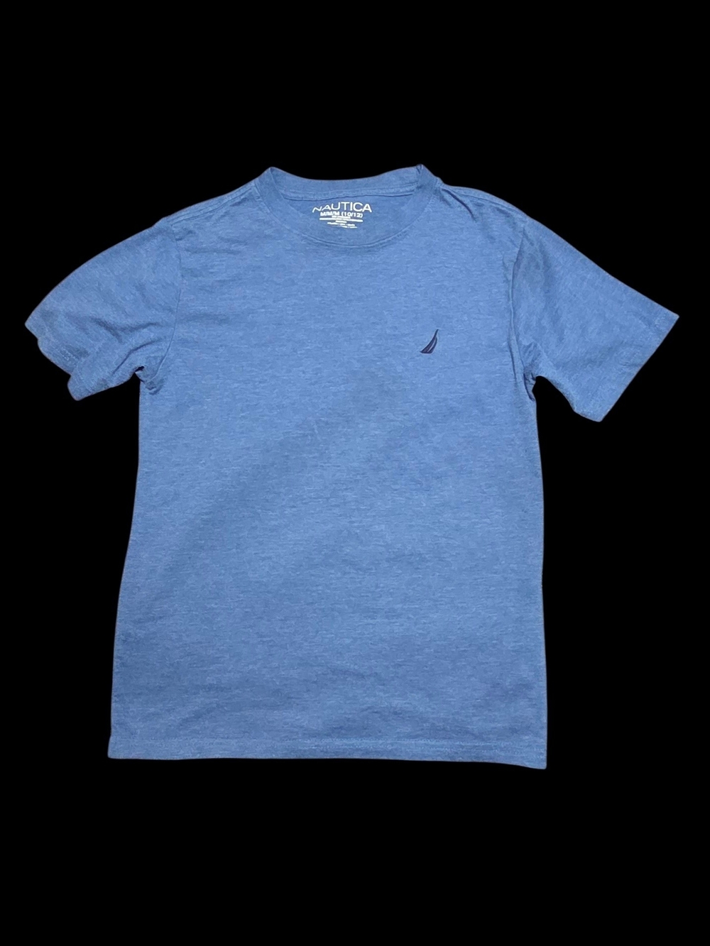 Nautica Short Sleeve Heathered Light Blue Crew Tee